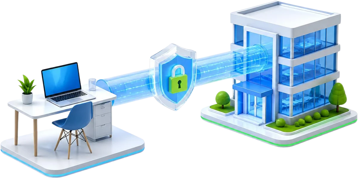 Secure VPN remote access for working from home in Botswana