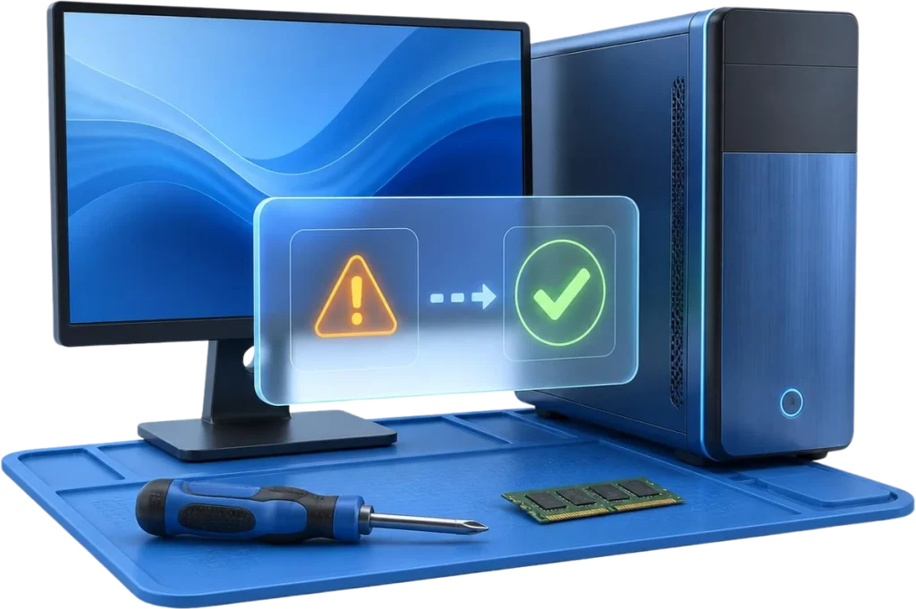 Computer diagnosis and repair in Botswana
